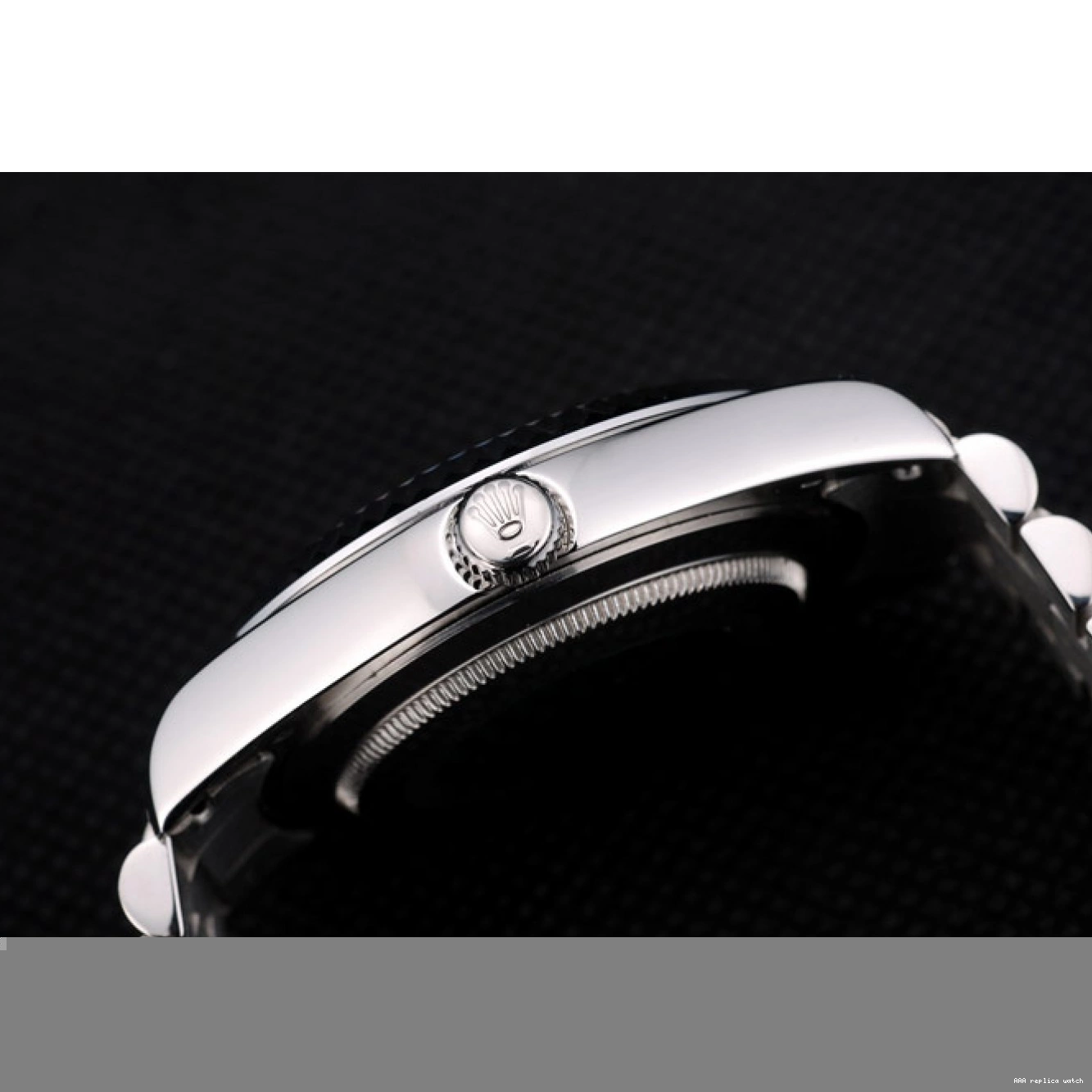 Rolex aaa copy Swiss Silver Ribbed Steel Rolex DayDate Stainless Bezel Dial 41995 0503